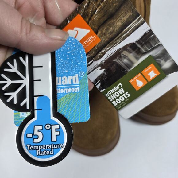 Ozark Trail Wedges Womens Winter Boots Size 7 Waterproof Faux Fur Zip Brown NWT - Picture 6 of 10